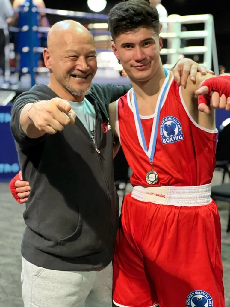 BX1 coach and boxer at the NSW boxing titles